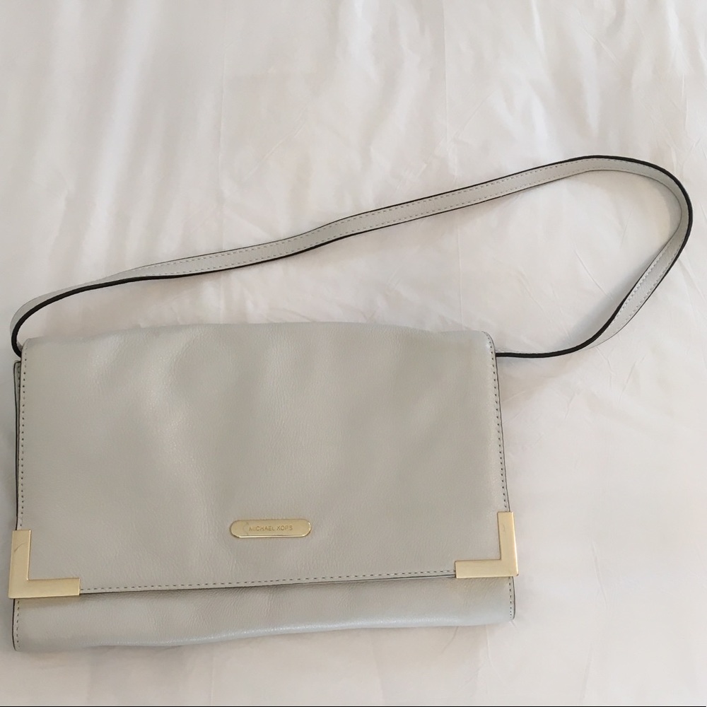 Michael Kors off white shoulder/baguette bag